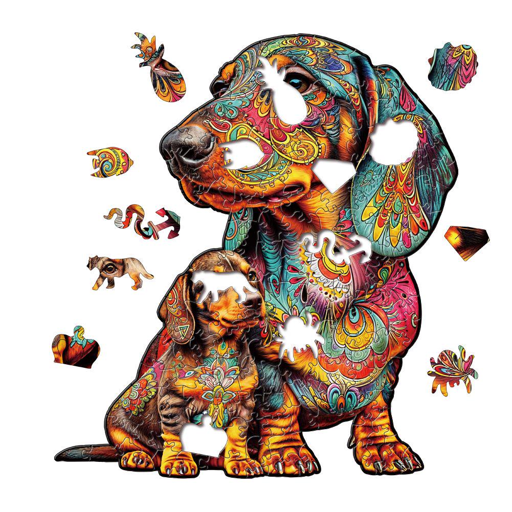 Dachshund Weiner Dog Premium Wooden Jigsaw Puzzle for Adults - Large - 5 Hours to Complete