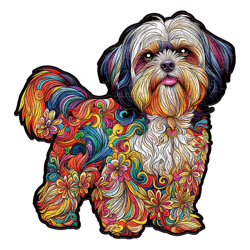 Shih Tzu Dog Premium Wooden Jigsaw Puzzle for Adults - Large - 5 Hours to Complete