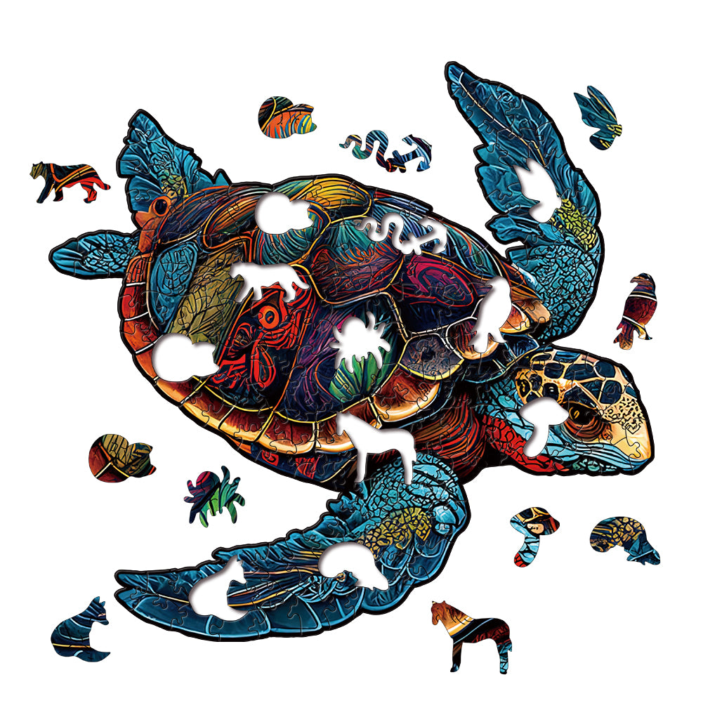 Sea Turtle Premium Wooden Jigsaw Puzzle for Adults - Large - 5 Hours to Complete