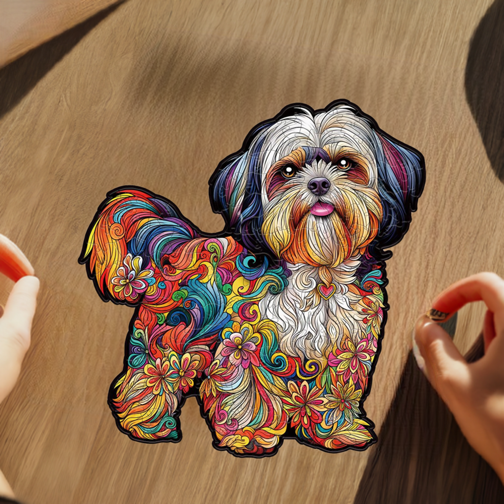 Shih Tzu Dog Premium Wooden Jigsaw Puzzle for Adults - Large - 5 Hours to Complete