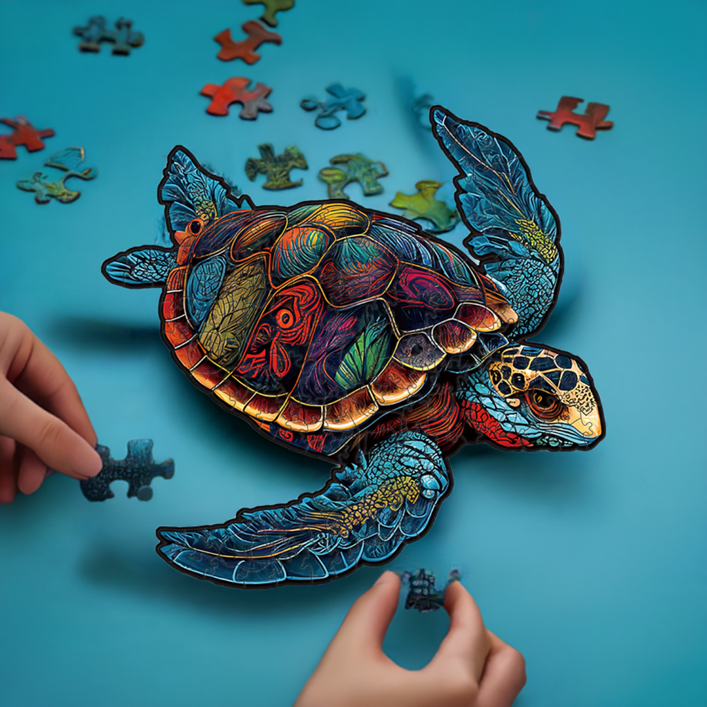 Sea Turtle Premium Wooden Jigsaw Puzzle for Adults - Large - 5 Hours to Complete