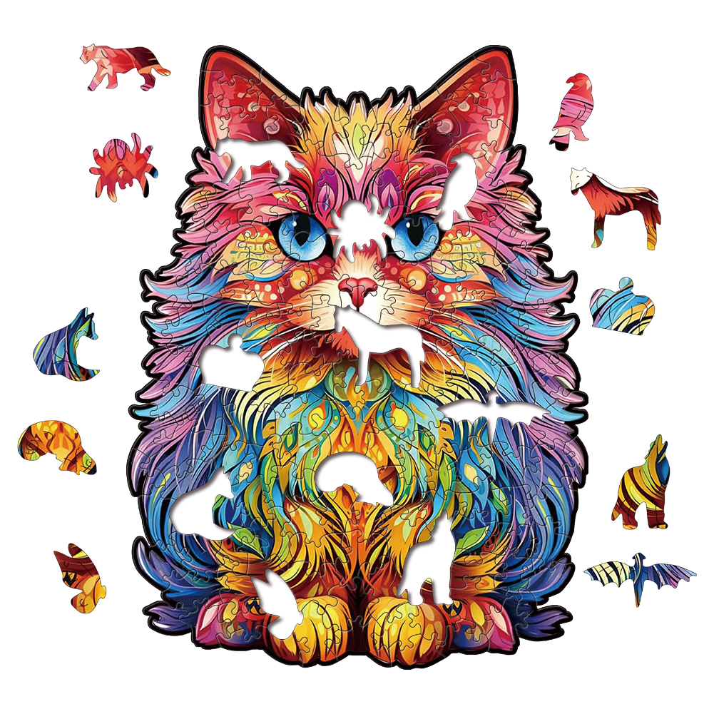 Cute Baby Cat Premium Wooden Jigsaw Puzzle for Adults - Large - 5 Hours to Complete