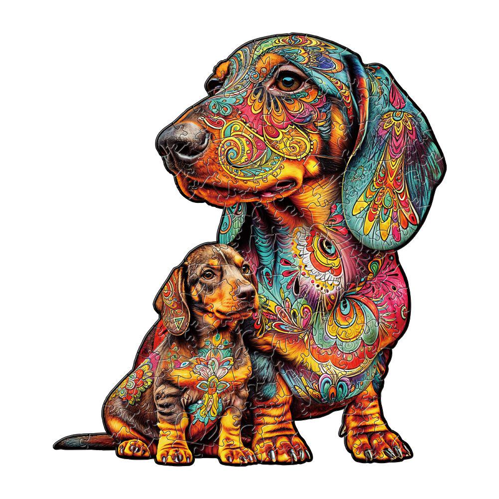 Dachshund Weiner Dog Premium Wooden Jigsaw Puzzle for Adults - Large - 5 Hours to Complete