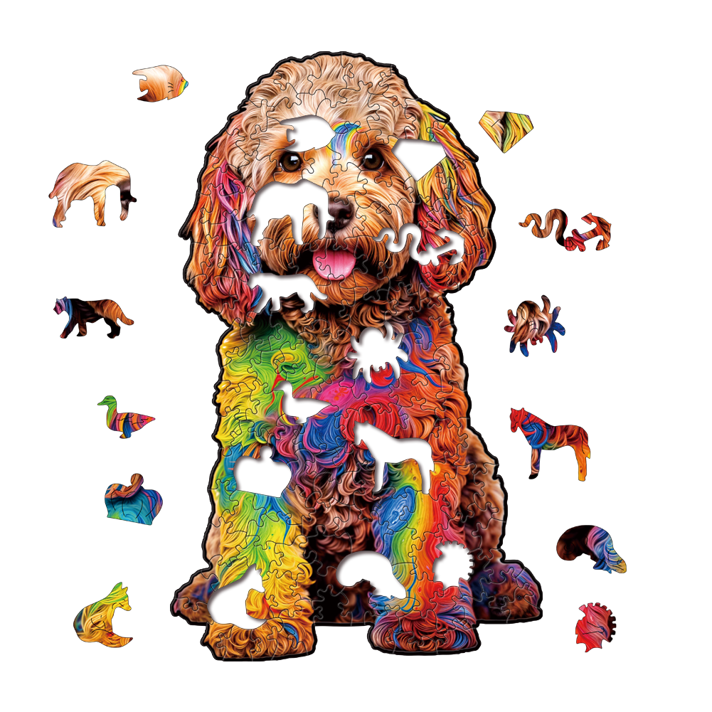 Labradoodle Dog Premium Wooden Jigsaw Puzzle for Adults - Large - 5 Hours to Complete