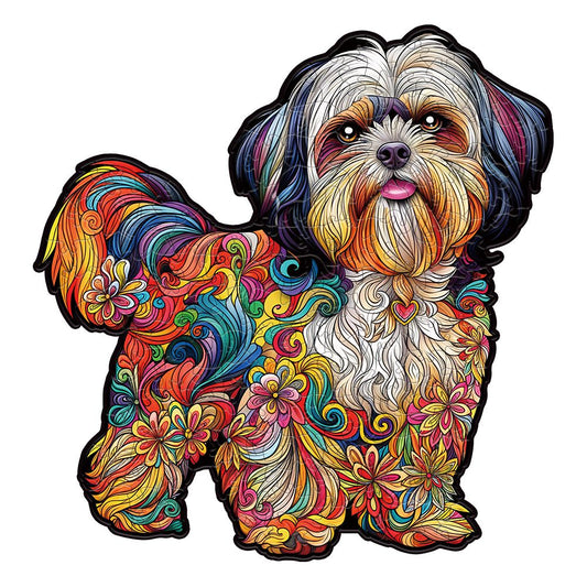 Lhasa Apso Dog Premium Wooden Jigsaw Puzzle for Adults - Large - 5 Hours to Complete