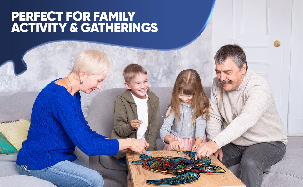 Sea Turtle Premium Wooden Jigsaw Puzzle for Adults - Large - 5 Hours to Complete