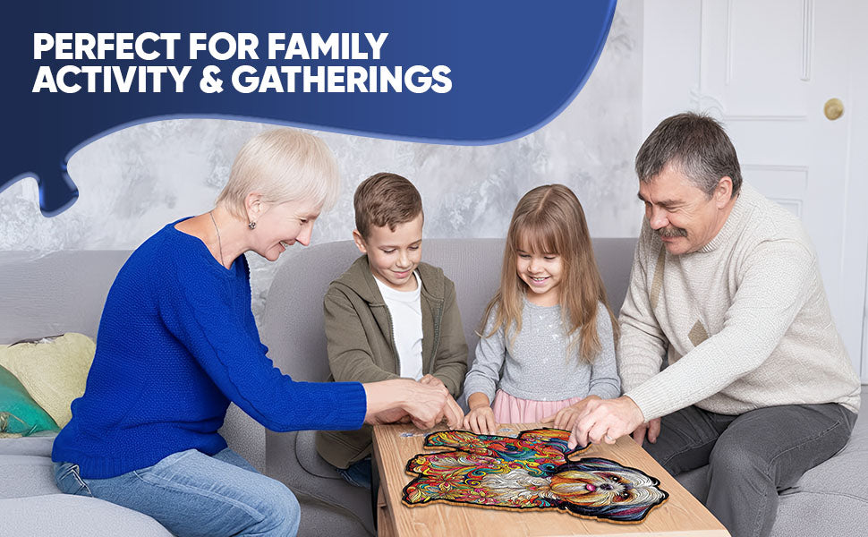 Shih Tzu Dog Premium Wooden Jigsaw Puzzle for Adults - Large - 5 Hours to Complete