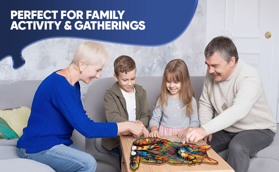 Maine Coon Cat Premium Wooden Jigsaw Puzzle for Adults - Large - 5 Hours to Complete