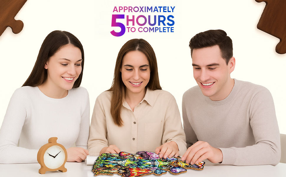 Frog and Mushroom Premium Wooden Jigsaw Puzzle for Adults - Large - 5 Hours to Complete