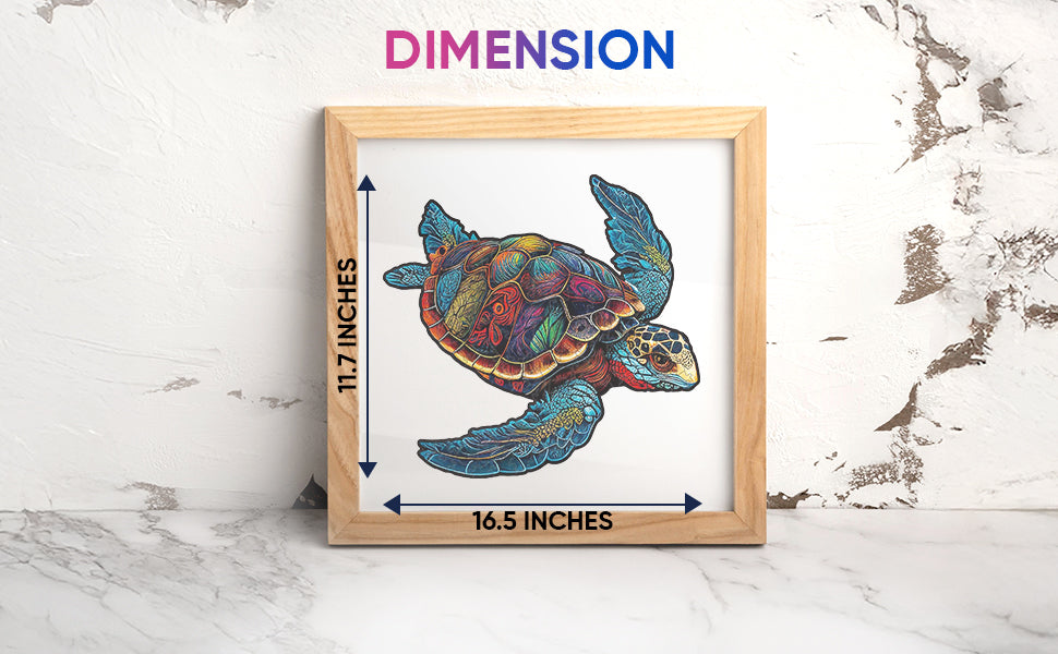 Sea Turtle Premium Wooden Jigsaw Puzzle for Adults - Large - 5 Hours to Complete