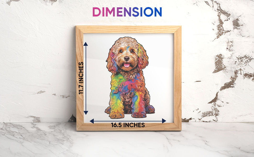Labradoodle Dog Premium Wooden Jigsaw Puzzle for Adults - Large - 5 Hours to Complete