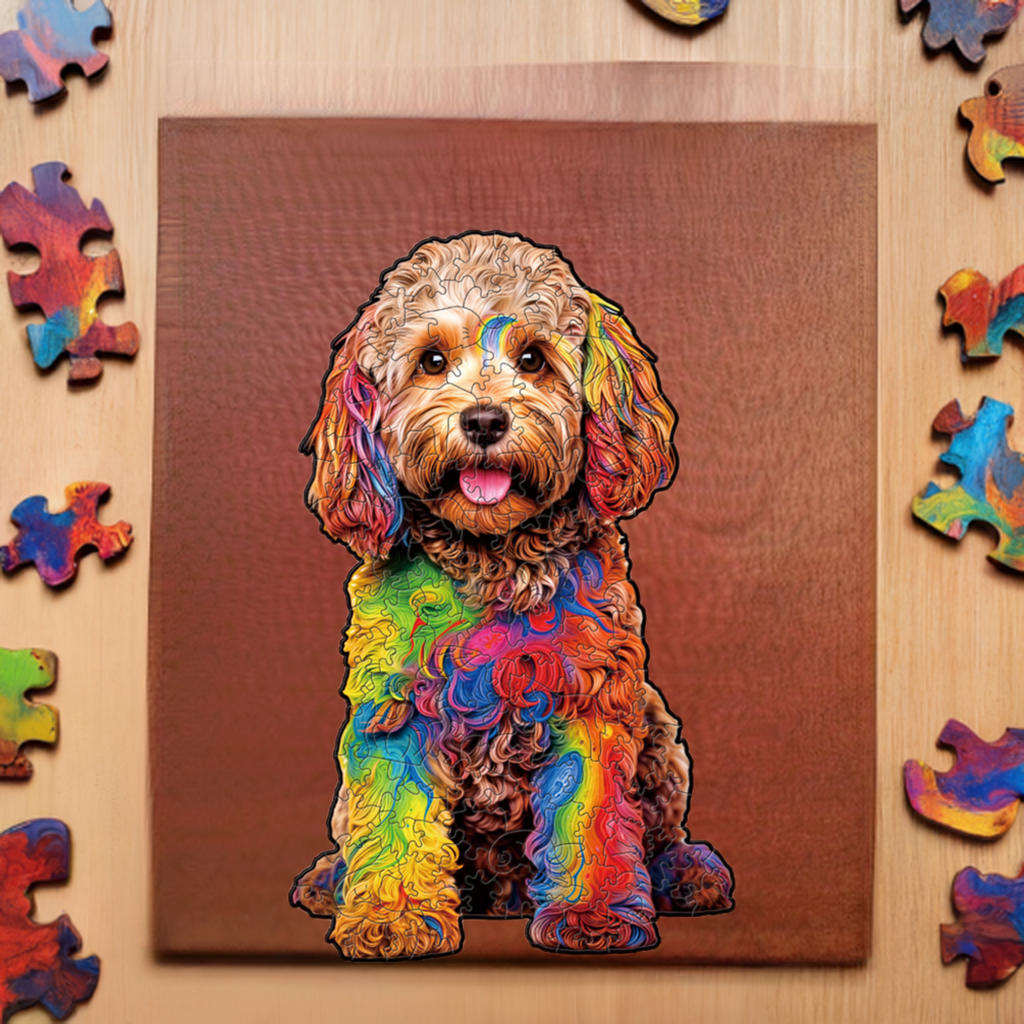 Labradoodle Dog Premium Wooden Jigsaw Puzzle for Adults - Large - 5 Hours to Complete