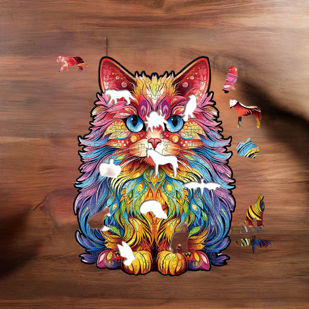 Cute Baby Cat Premium Wooden Jigsaw Puzzle for Adults - Large - 5 Hours to Complete