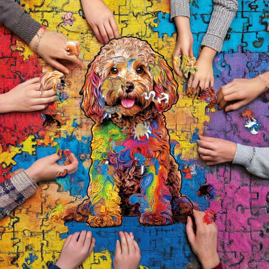 Labradoodle Dog Premium Wooden Jigsaw Puzzle for Adults - Large - 5 Hours to Complete