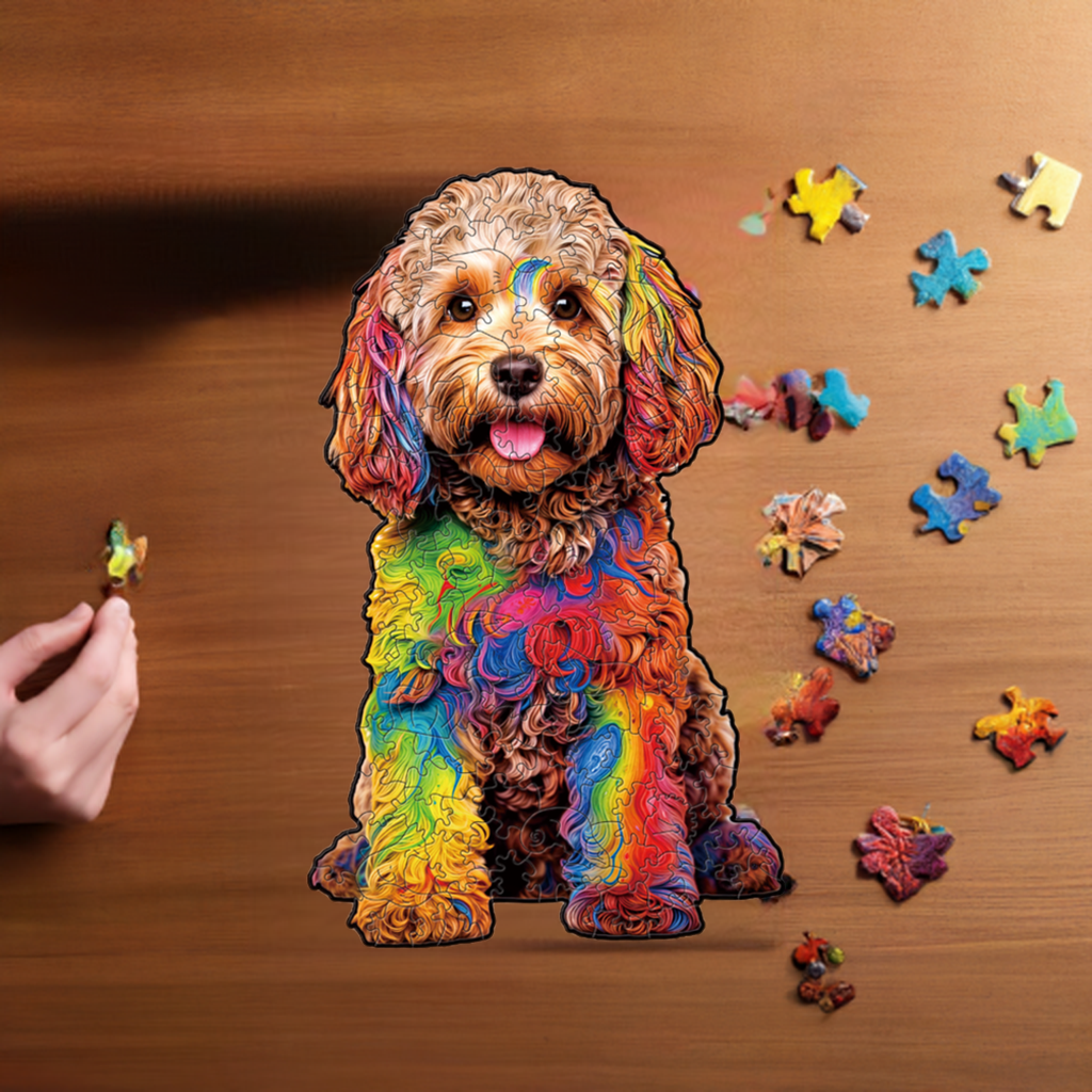 Labradoodle Dog Premium Wooden Jigsaw Puzzle for Adults - Large - 5 Hours to Complete
