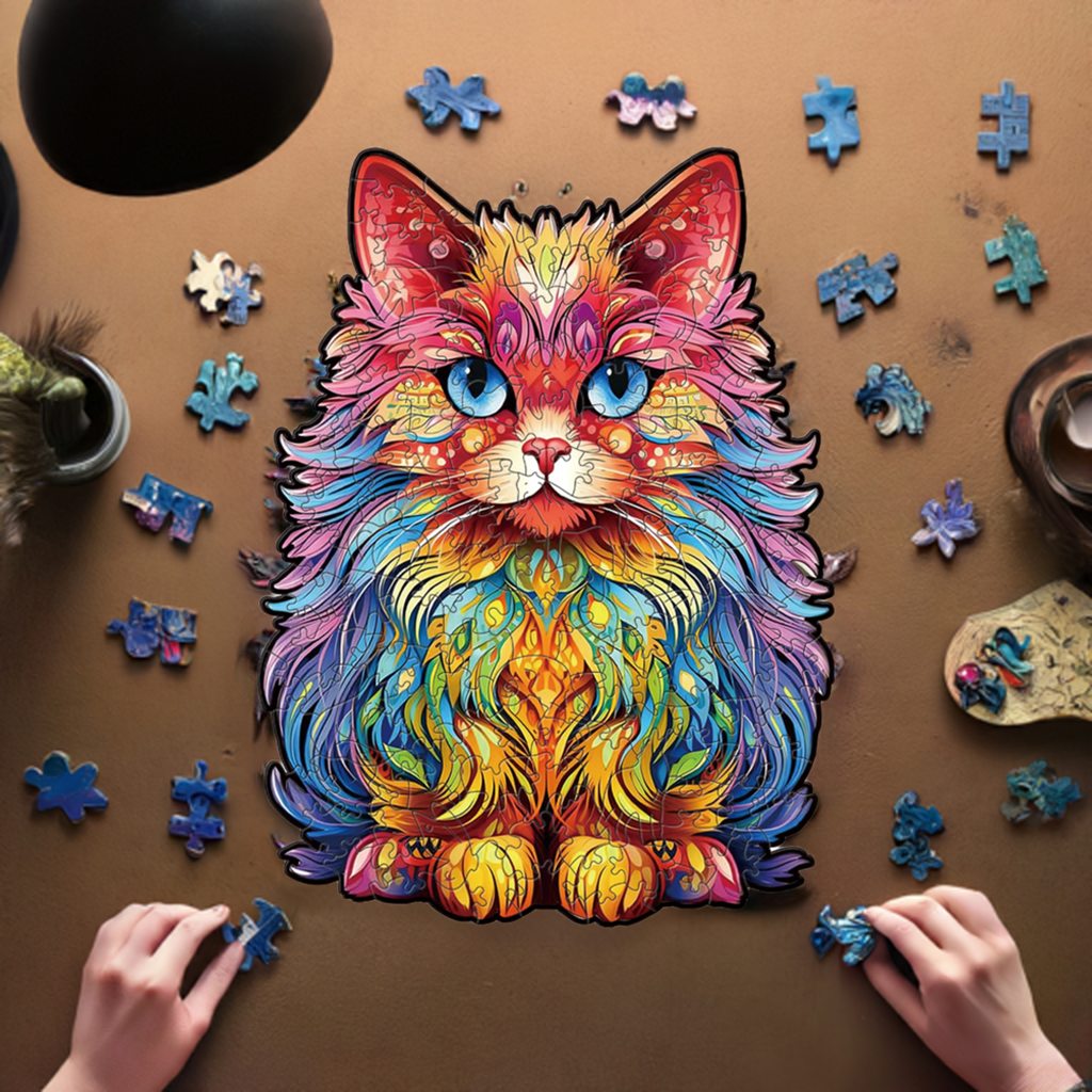 Cute Baby Cat Premium Wooden Jigsaw Puzzle for Adults - Large - 5 Hours to Complete